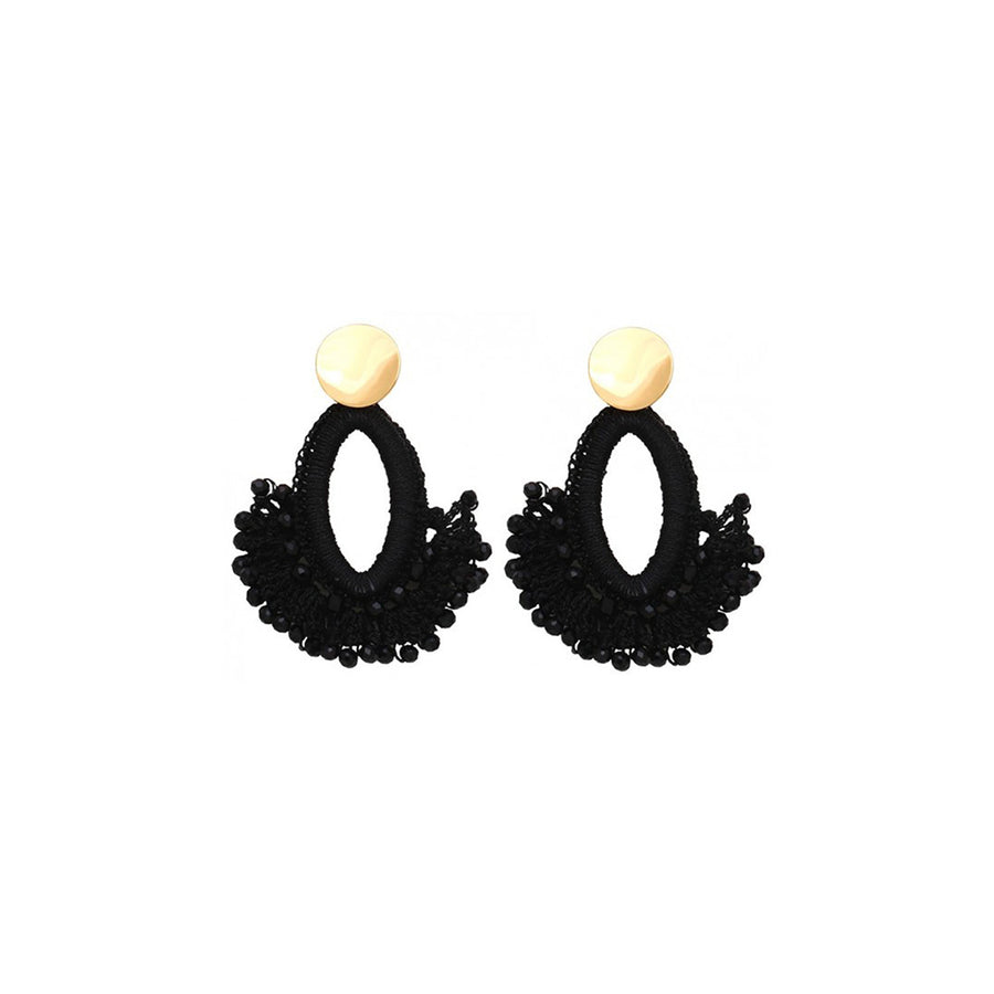 JEWEL || Earring Crochet Zwart