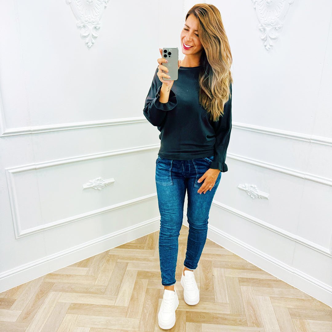 Basic Vlindermouw Top Bruin - BlushFashionstore
