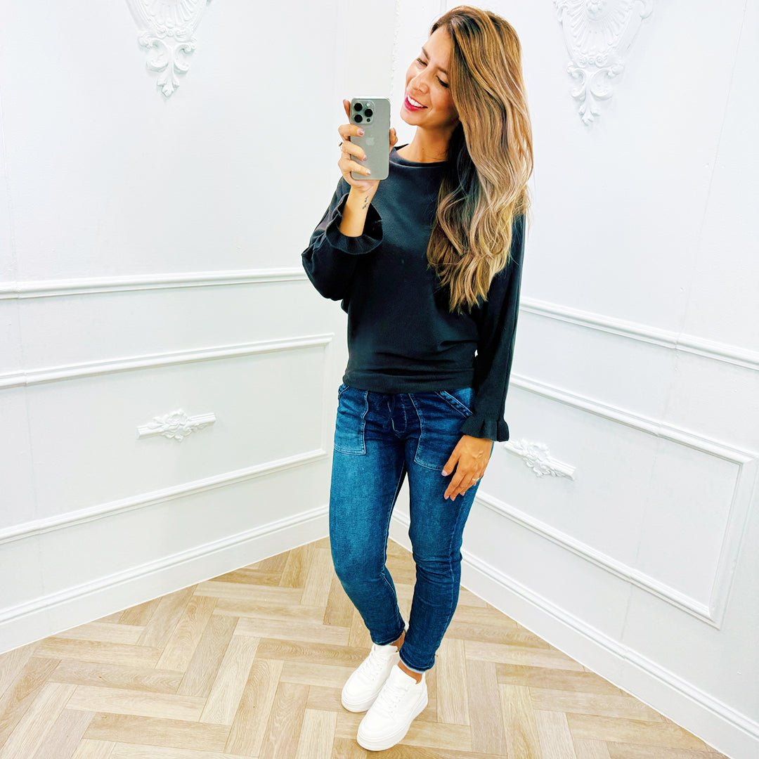 Basic Vlindermouw Top Bruin - BlushFashionstore