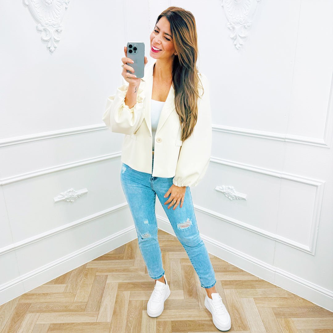 Blazer Elena Beige - BlushFashionstore