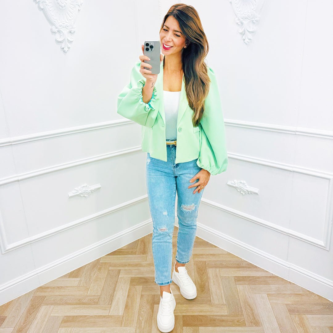Blazer Elena Mint Groen - BlushFashionstore