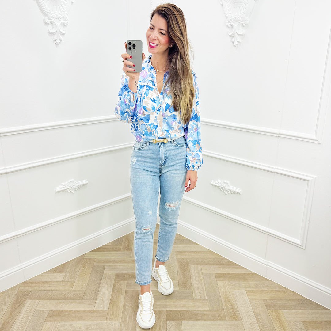 Blouse Elodie Blauw - BlushFashionstore