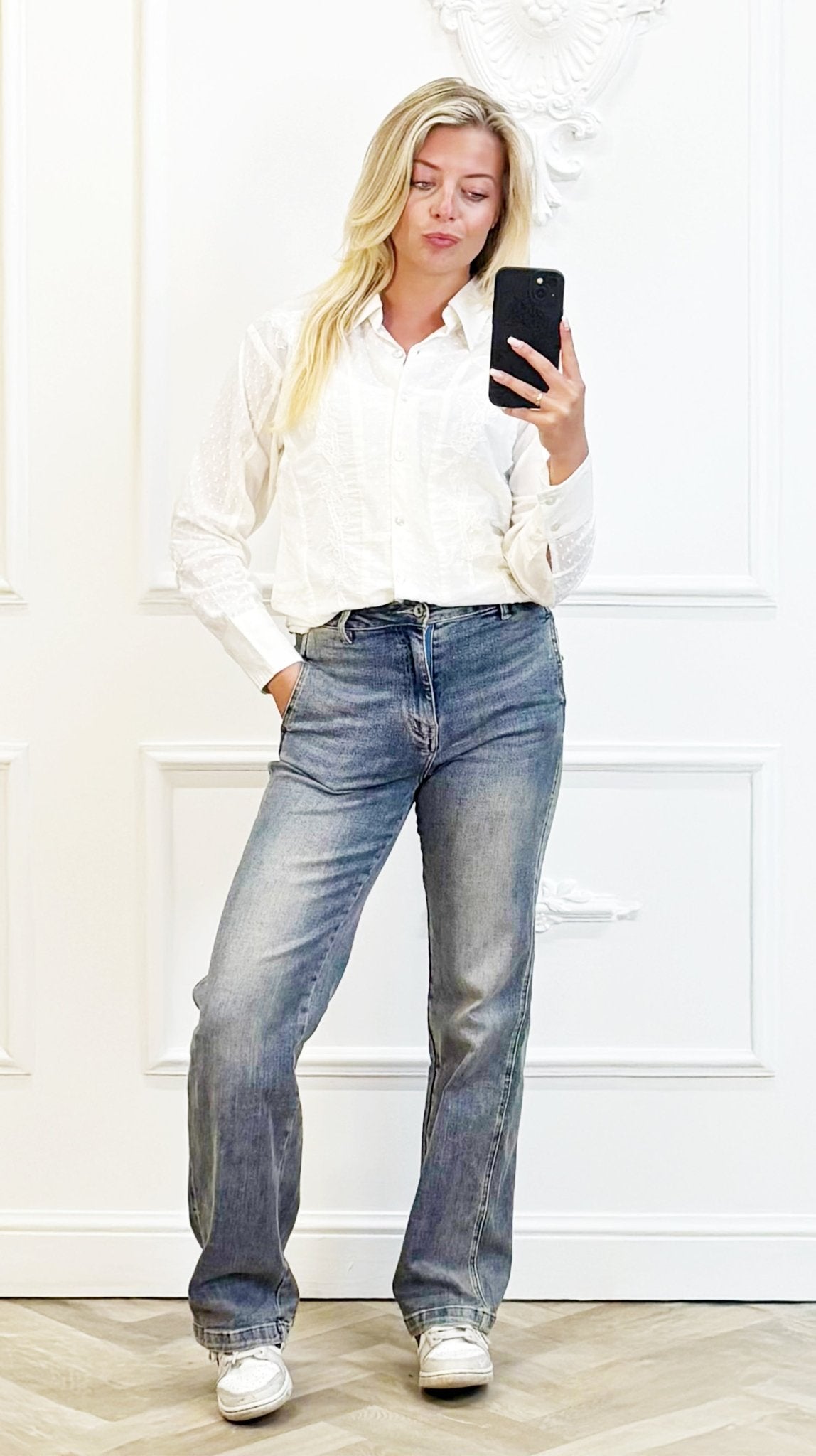 Blouse Elvira Borduursel Wit - BlushFashionstore