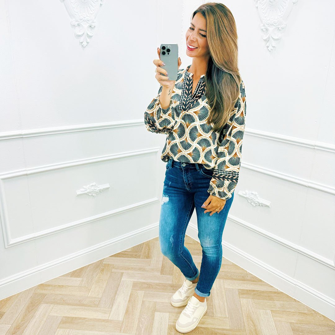 Blouse Schelp Beige - BlushFashionstore