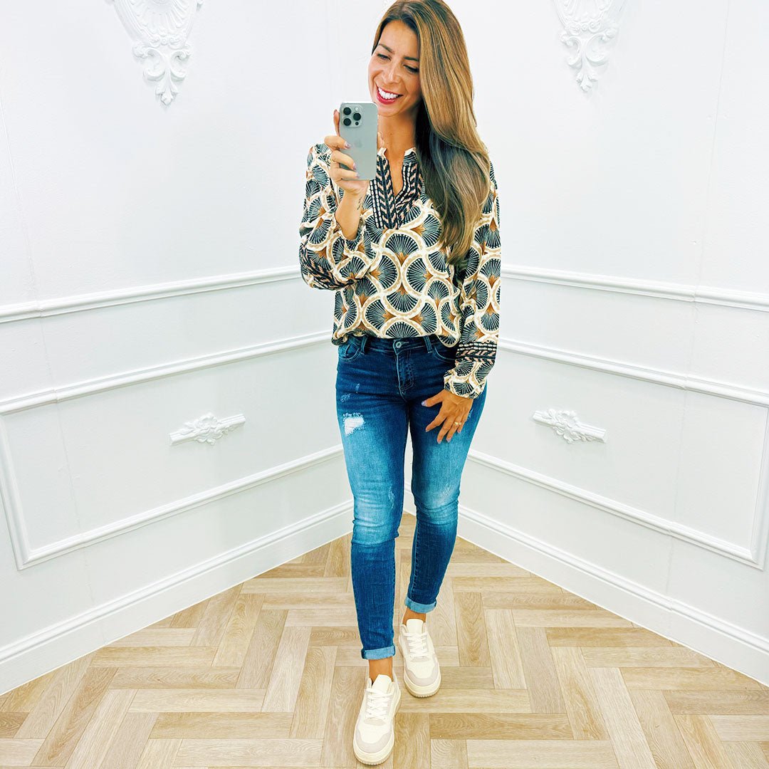 Blouse Schelp Beige - BlushFashionstore