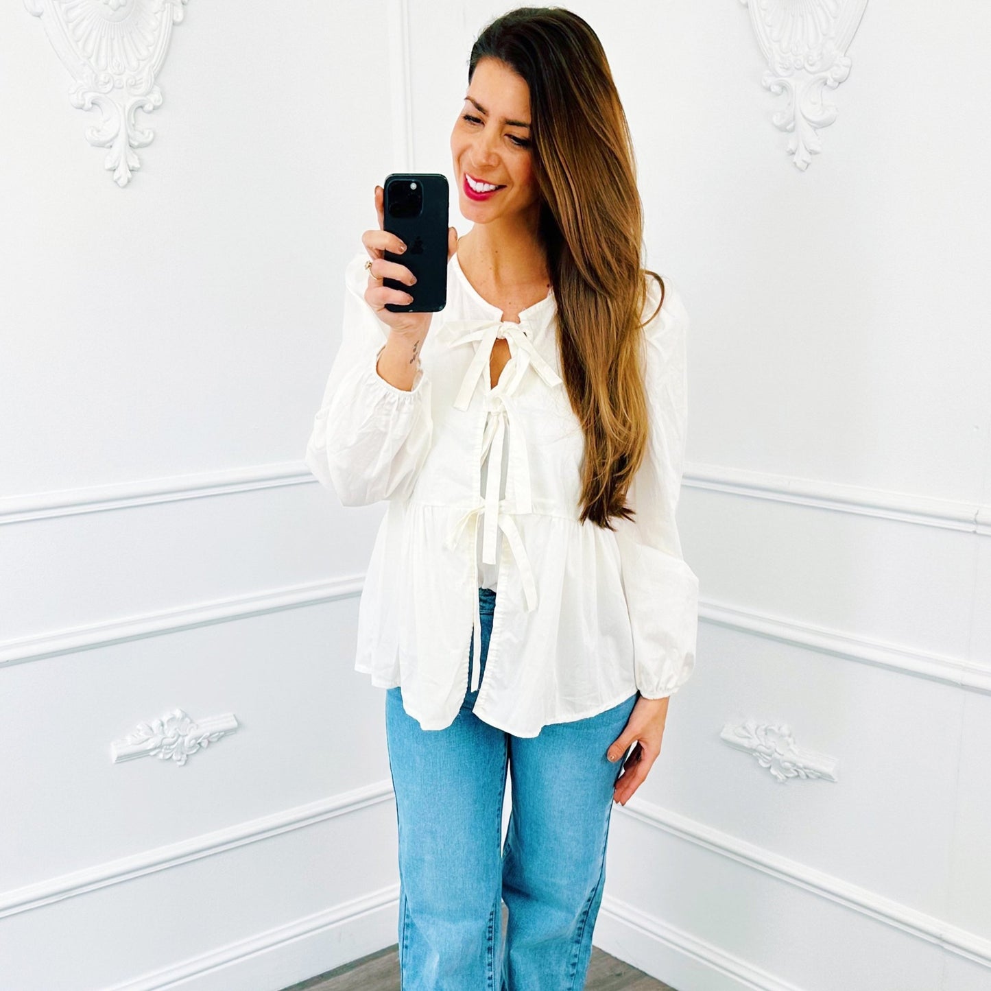 Blouse Strik Wit - BlushFashionstore