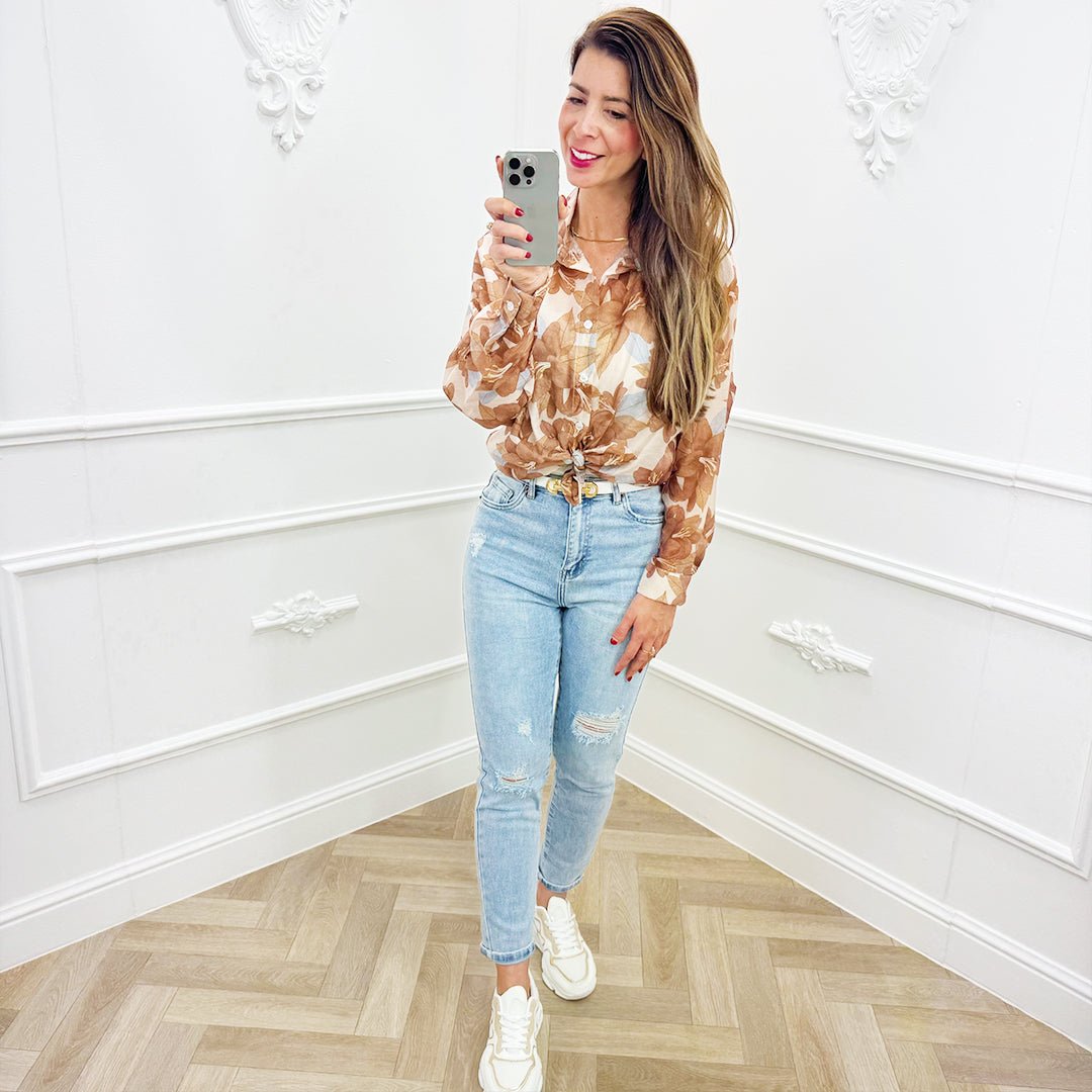 Blouse Veerle Bruin - BlushFashionstore