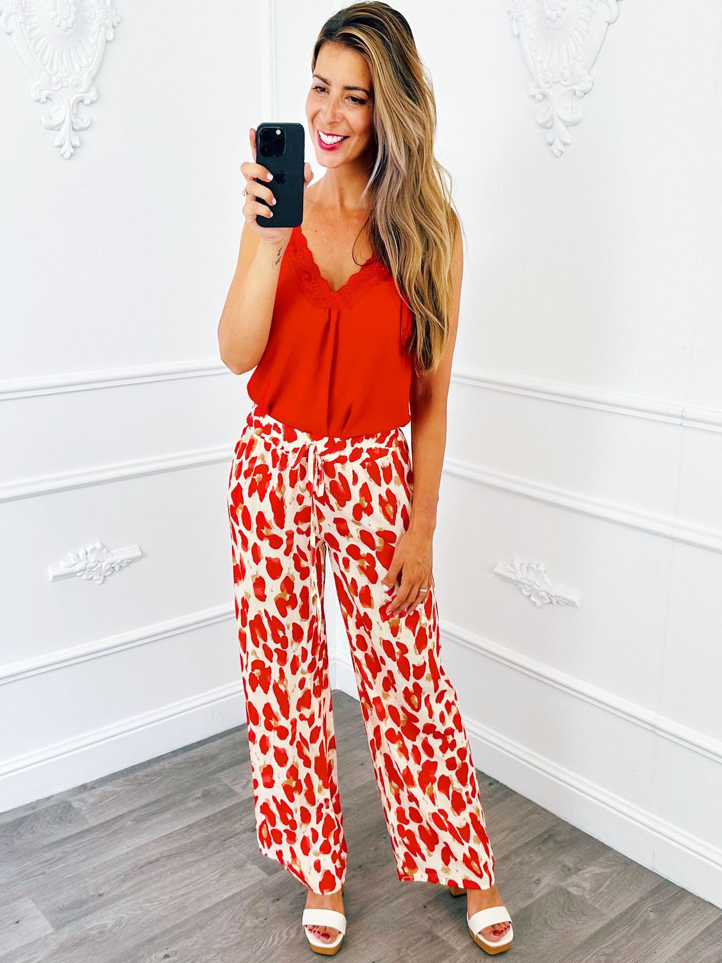 Broek Panter Rood - BlushFashionstore