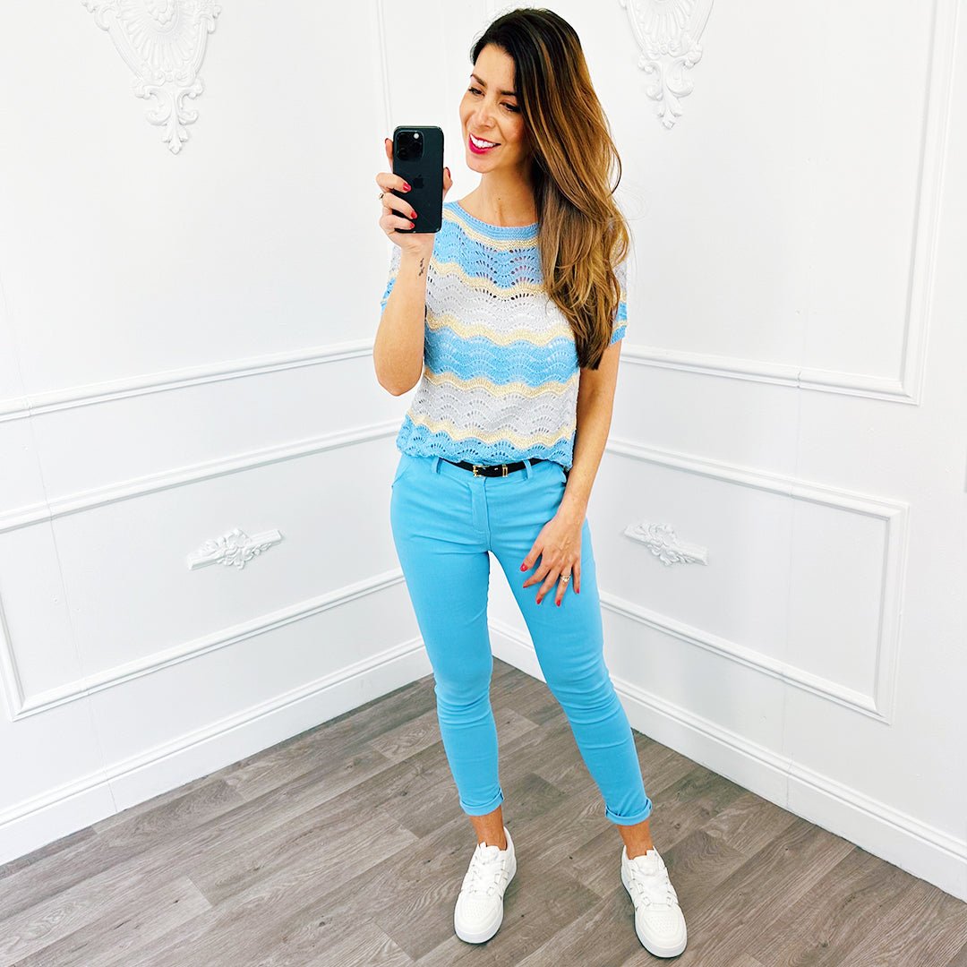 Chino Blauw - BlushFashionstore