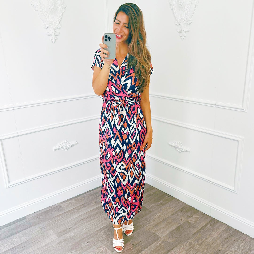 Classy Print Jurk Roze - BlushFashionstore