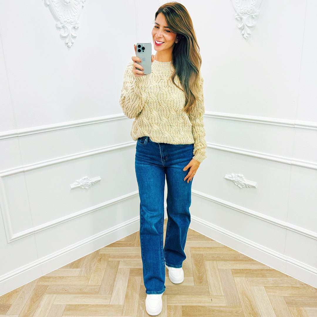 Colourful Trui Beige - BlushFashionstore