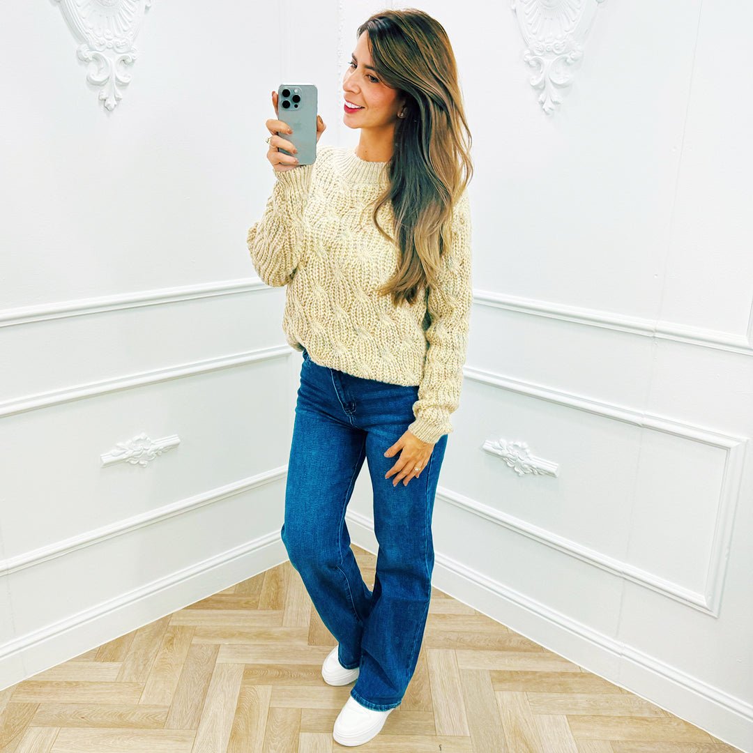 Colourful Trui Beige - BlushFashionstore