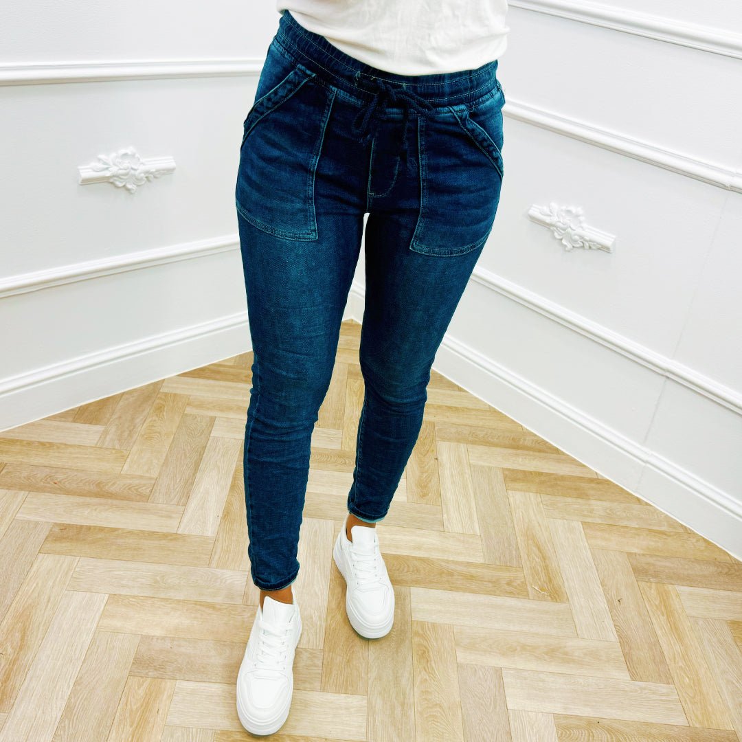 Comfy Jogging Jeans Blauw - BlushFashionstore