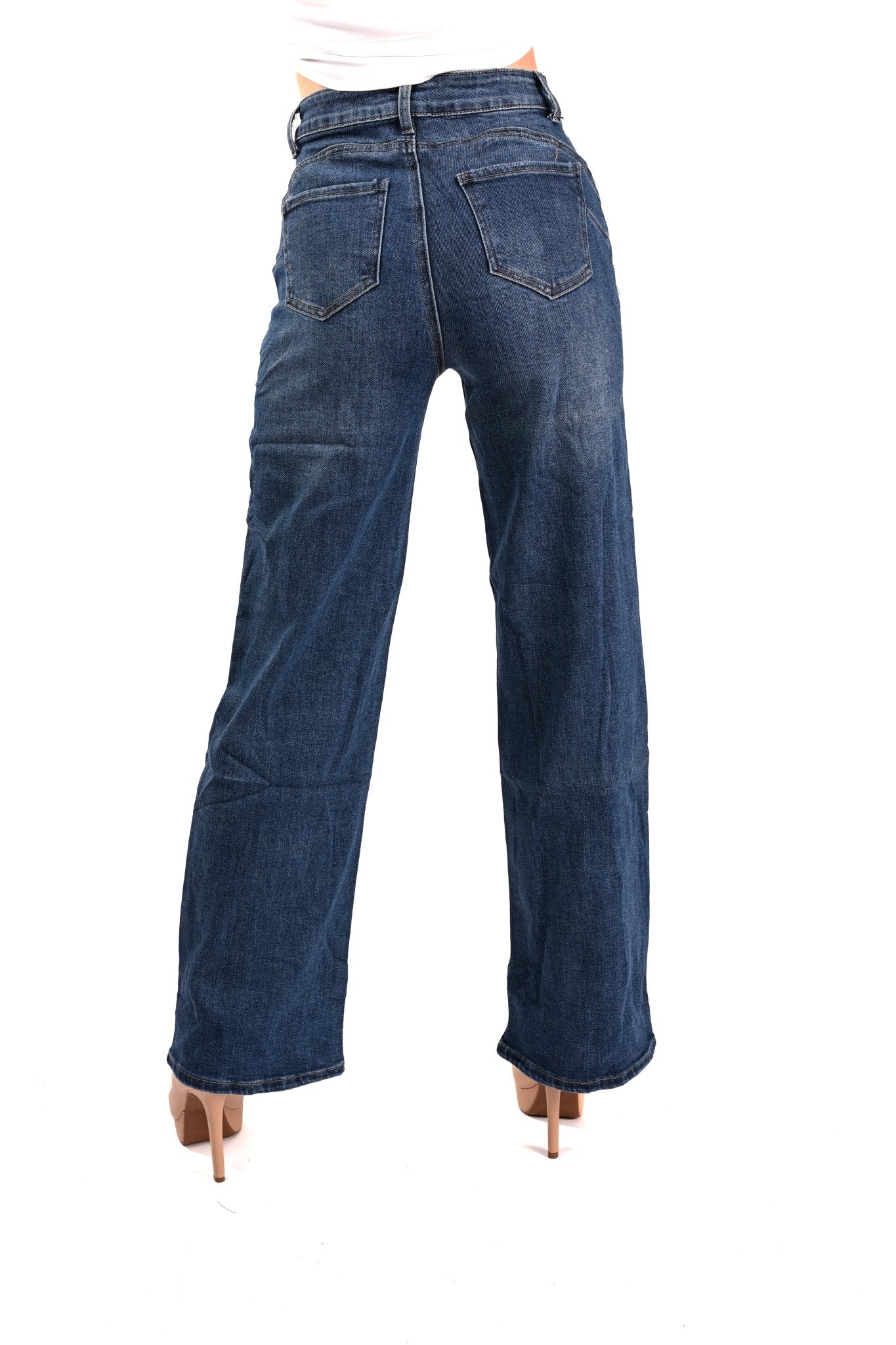 Goodies Wide - Leg Soft Jeans Blauw – Denim met Comfort en Stijl - BlushFashionstore