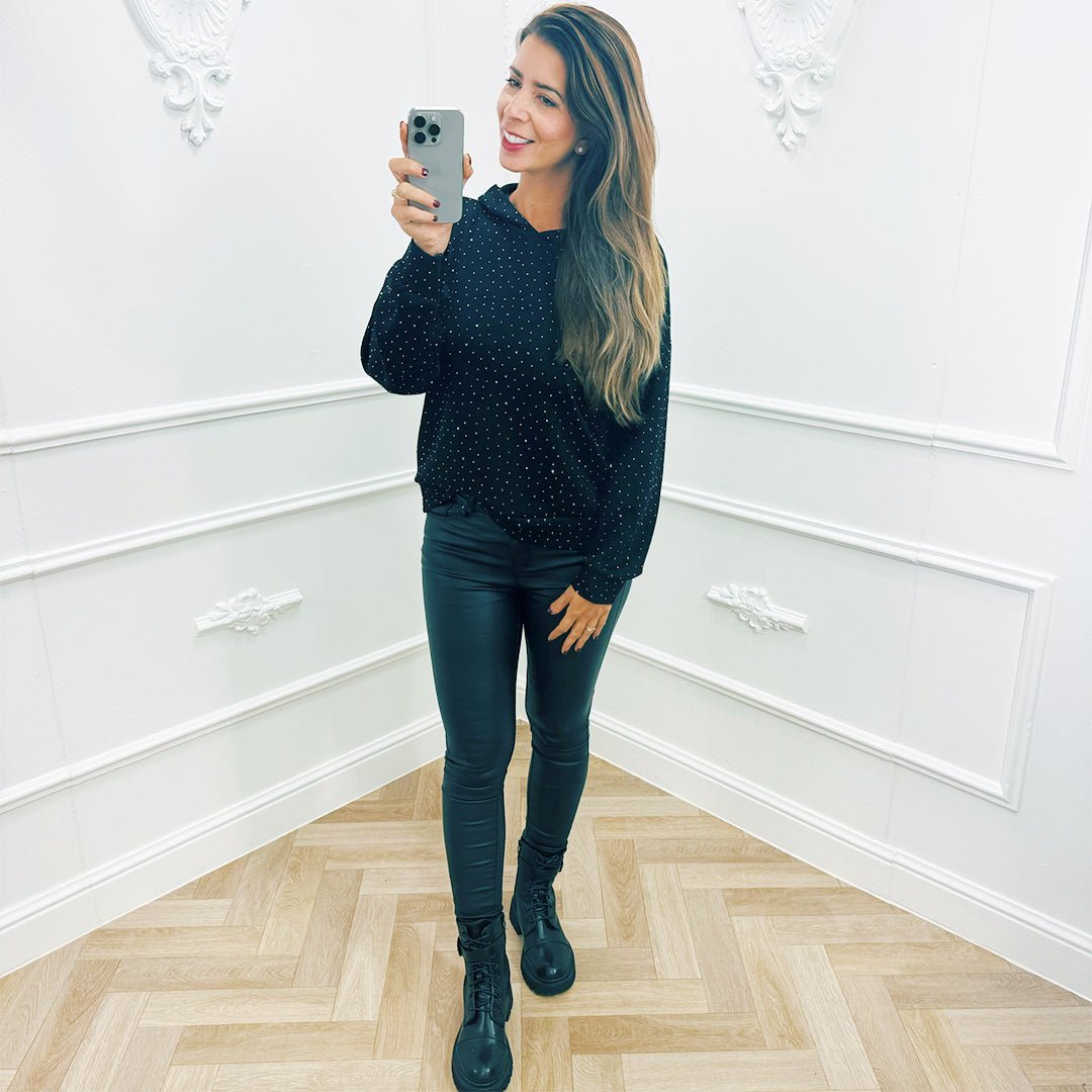 Hoodie Lena Zwart - BlushFashionstore