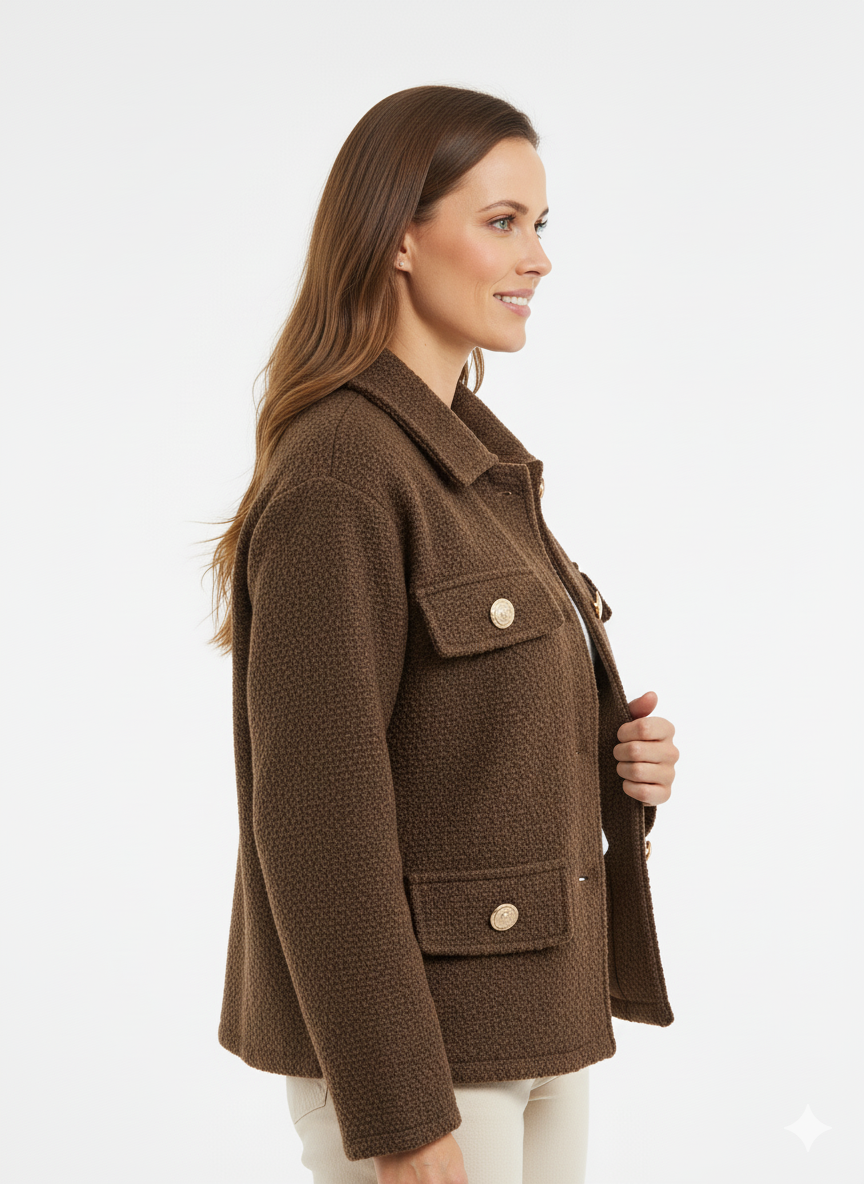 Generisch Fluwelen blazerjas voor dames, vintage slim fit blazerjack