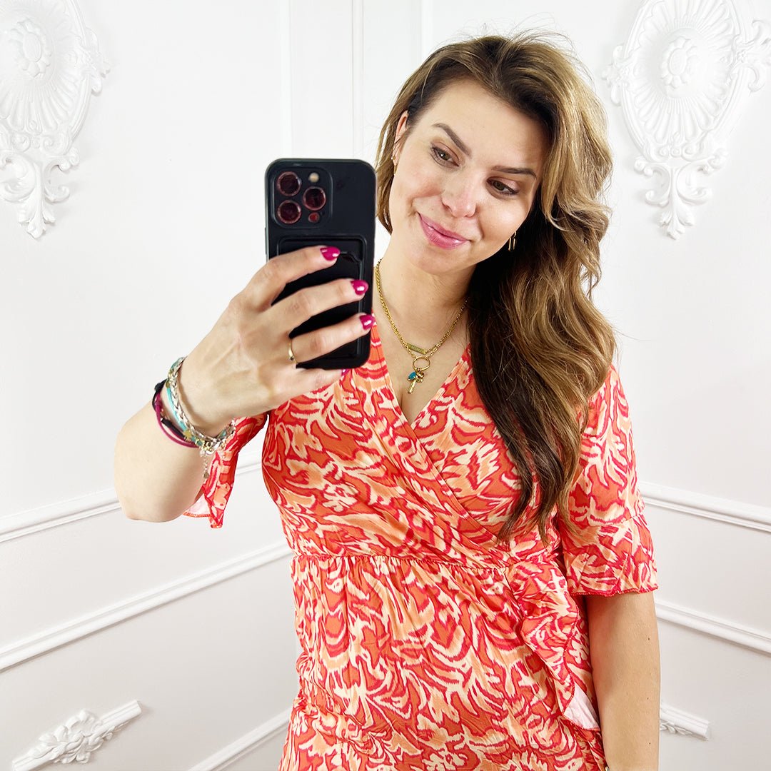 Koraal zomerjurk - BlushFashionstore