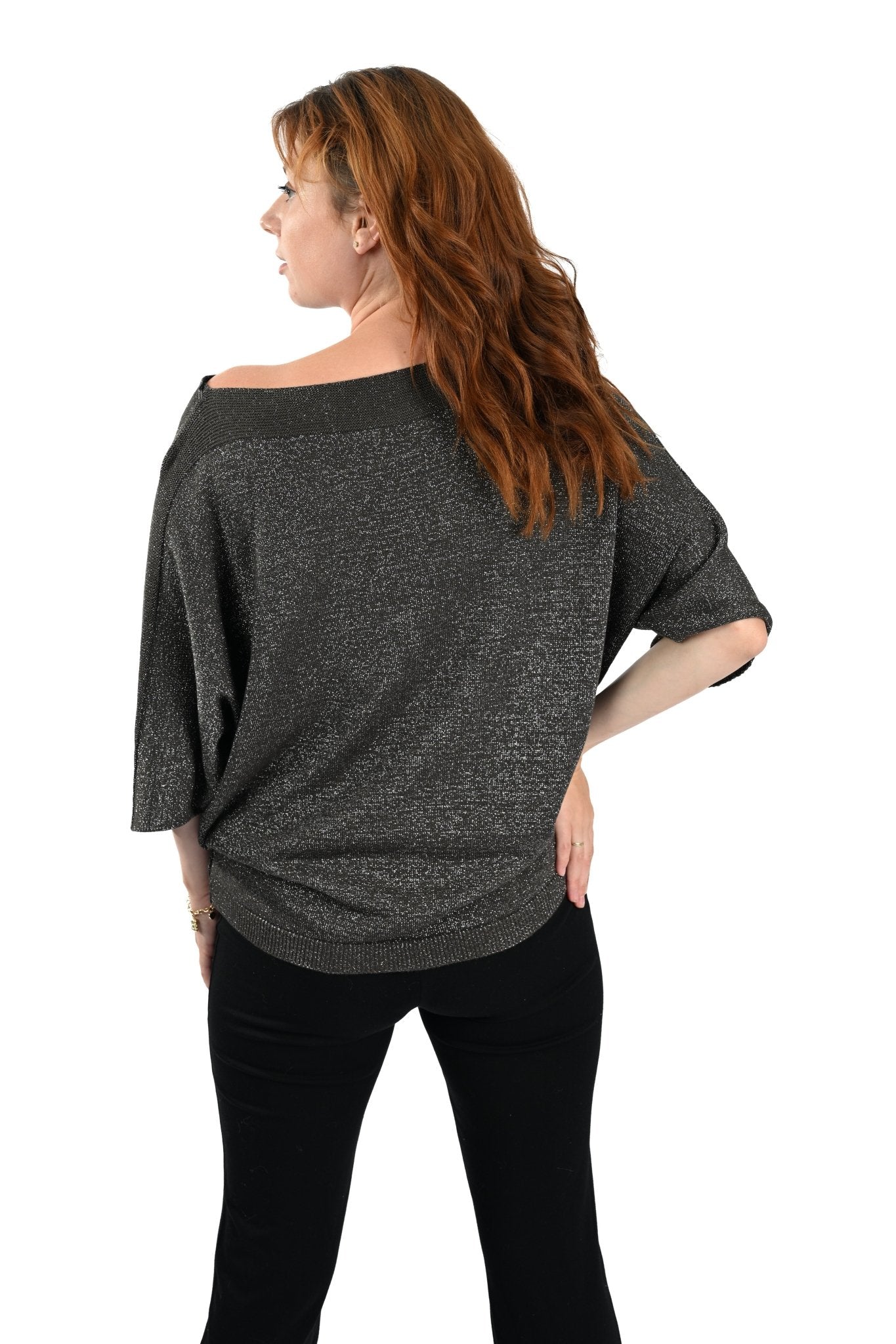 Lurex Knitted Top – briun Glans - BlushFashionstore