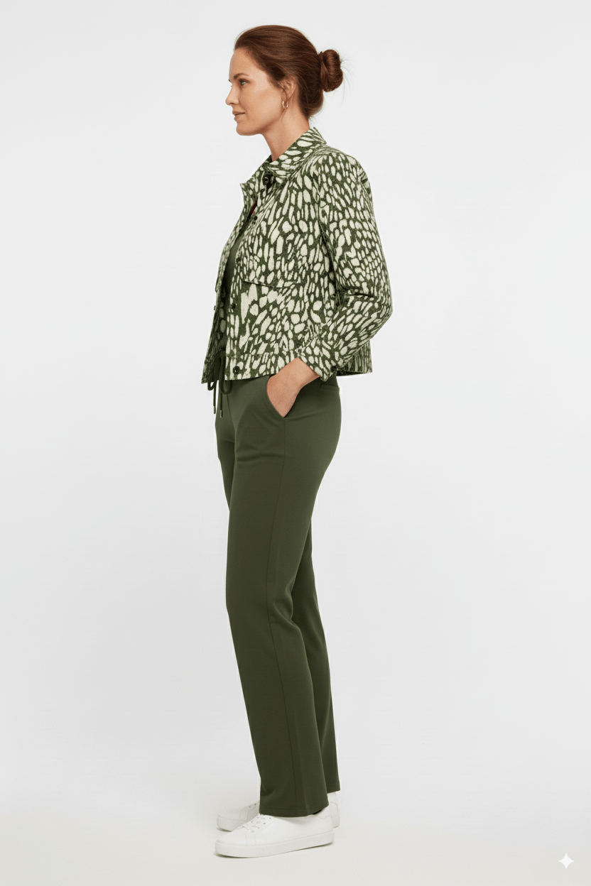 Mi Piace Damesjack Abstract Print – Modieus Kort Jack - BlushFashionstore