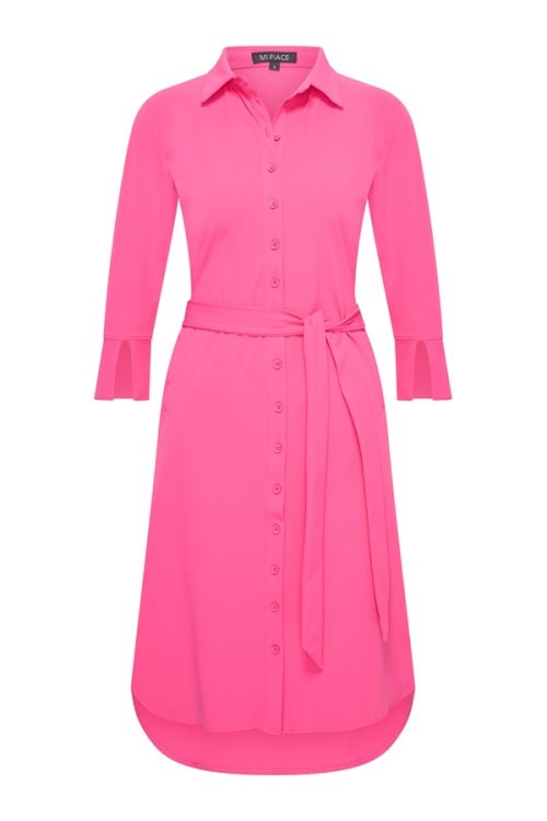Mi Piace Jurk met Strikceintuur – Fuchsia - BlushFashionstore