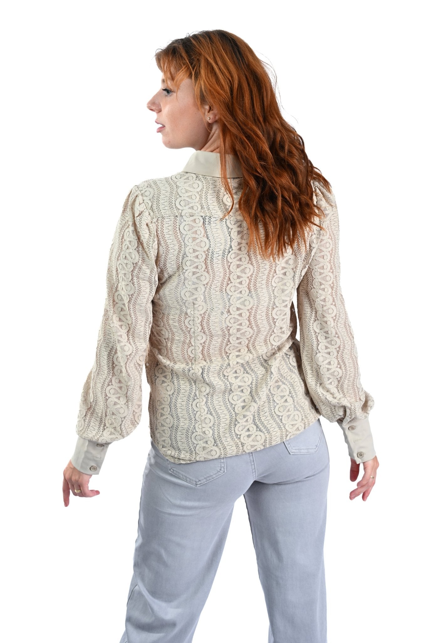 Mi Piace Kantblouse – Beige Elegantie - BlushFashionstore
