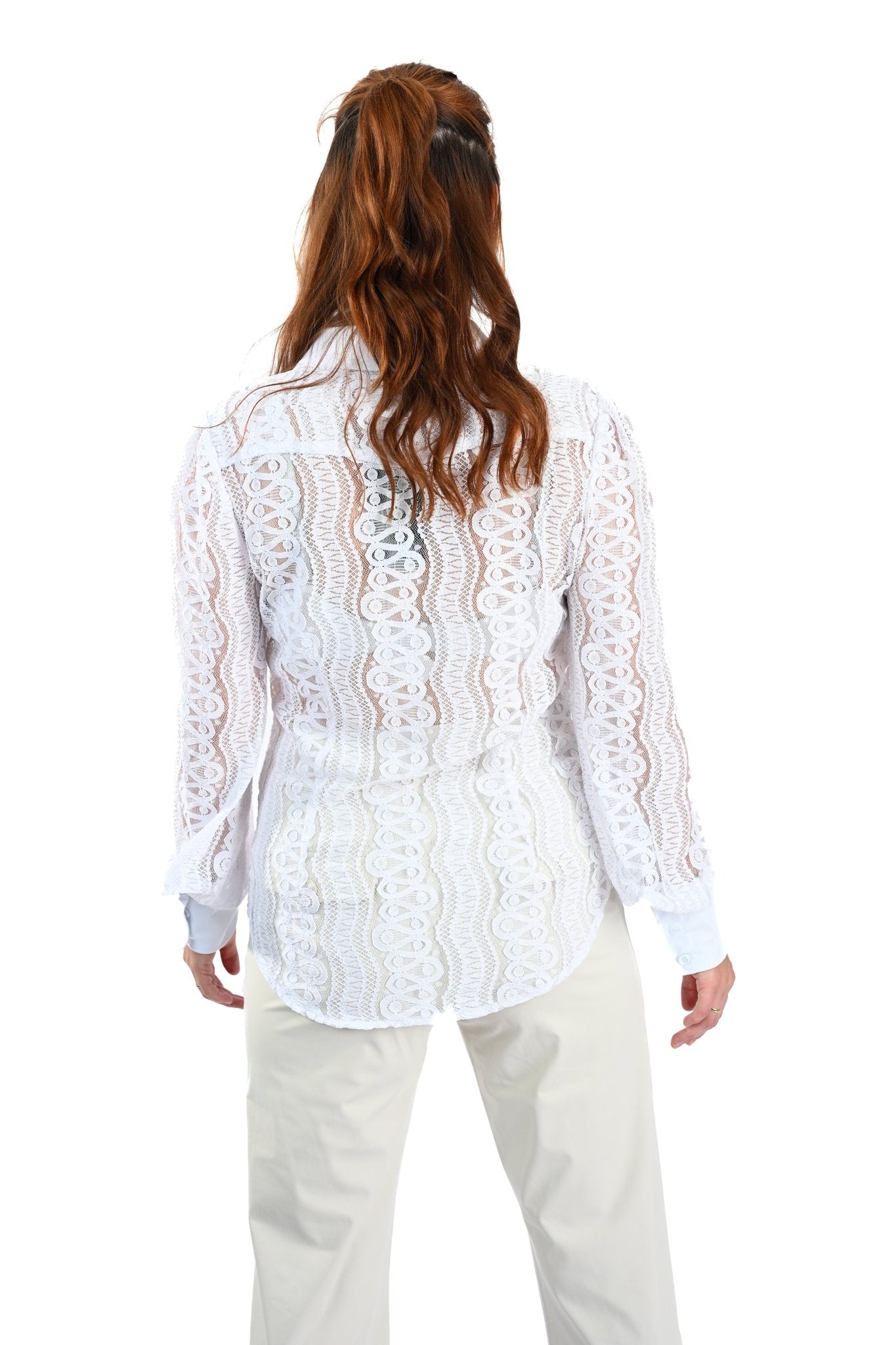 MI Piace Kantblouse Wit - BlushFashionstore