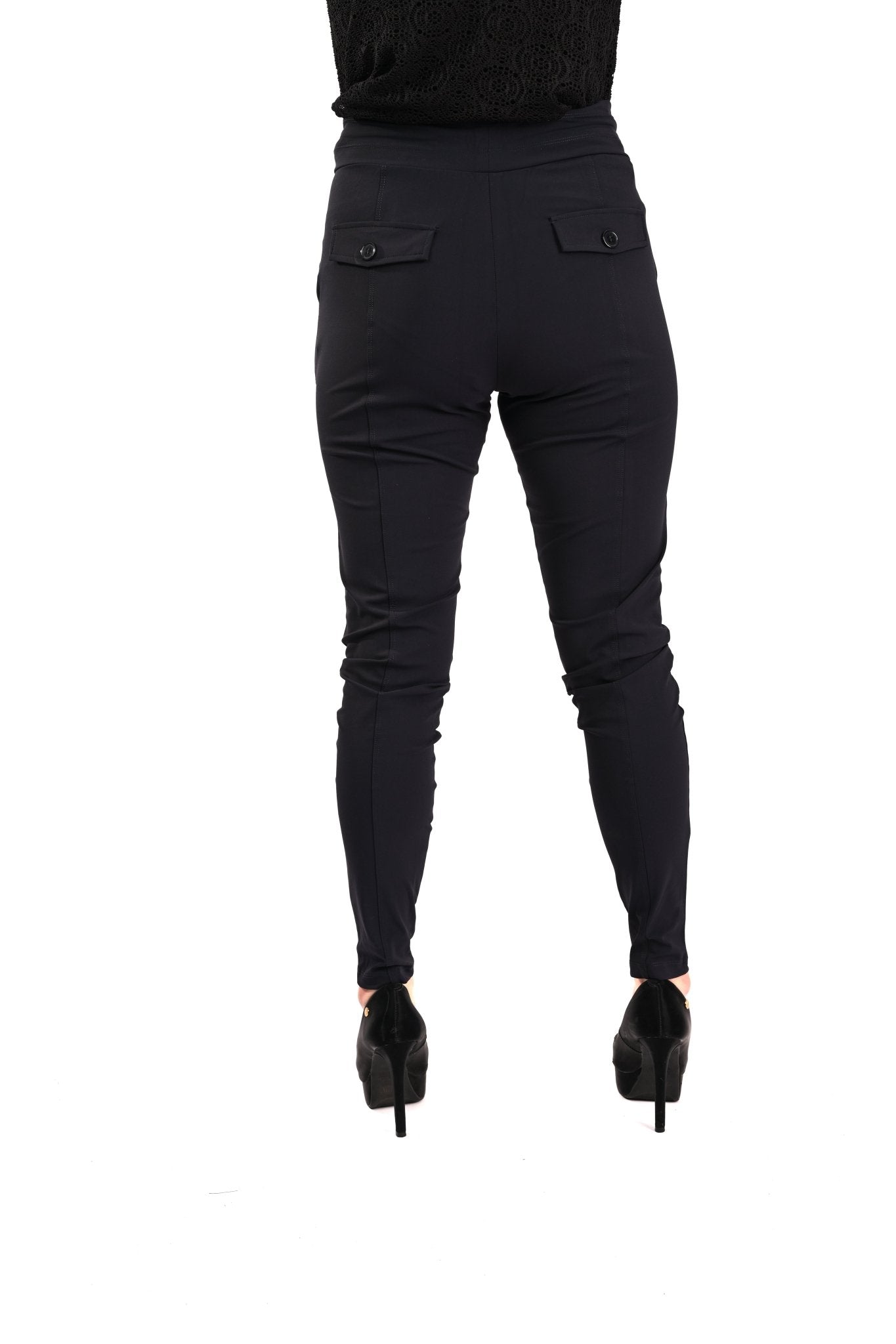 Mi Piace Skinny Broek met Trekkoord Dark Blue - BlushFashionstore