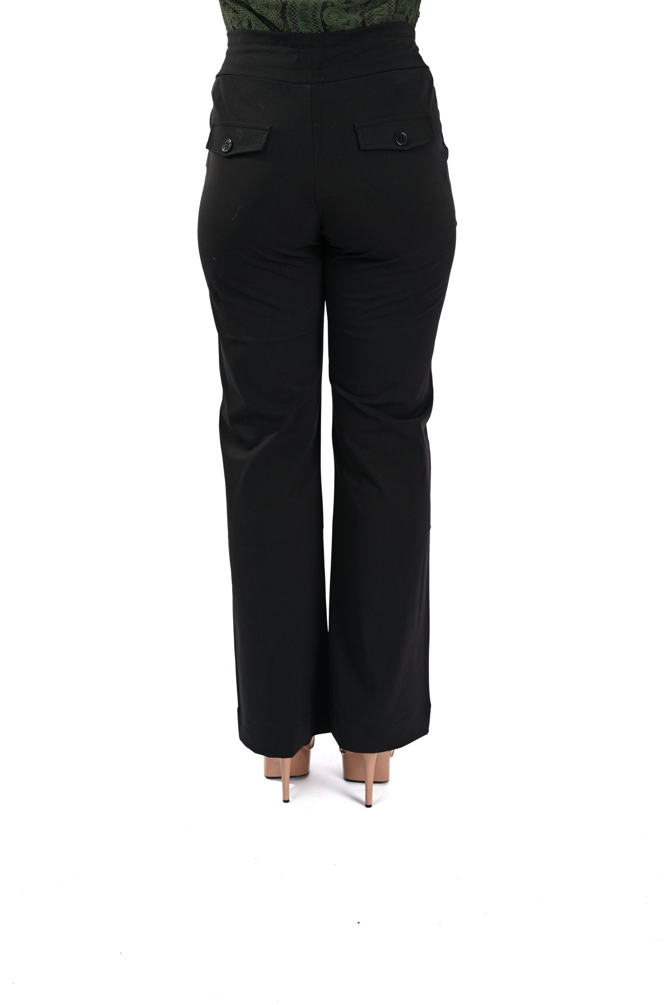 Mi Piace Straight Broek met Trekkoord – Black - BlushFashionstore