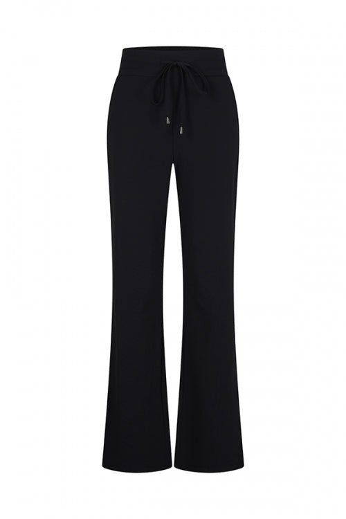 Mi Piace Straight Broek met Trekkoord – Black - BlushFashionstore