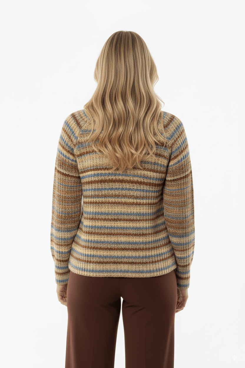 Multicolor Gestreept Vest met Knoopsluiting - BlushFashionstore