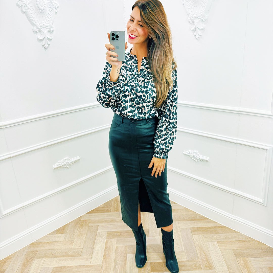 Panter Blouse Zwart - BlushFashionstore
