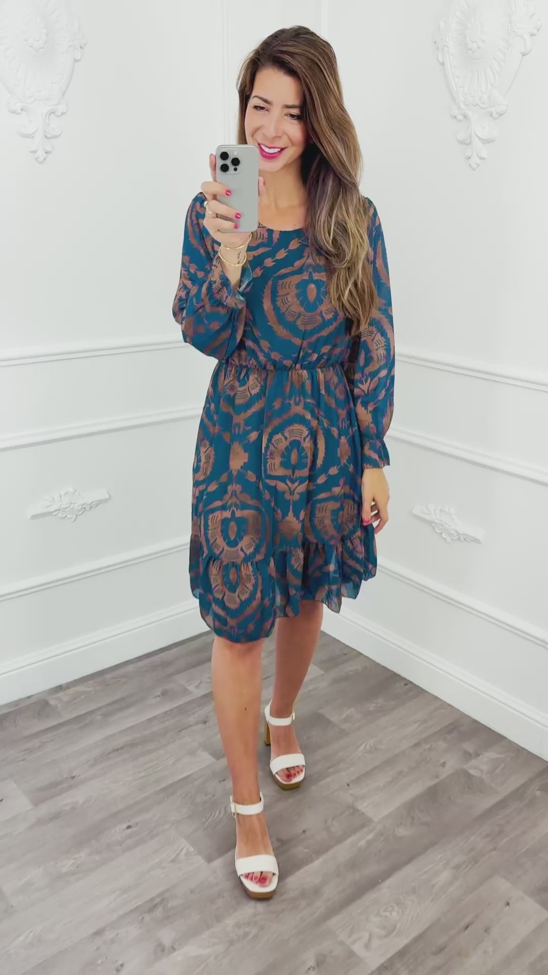 Robe Volants Maori Bleu