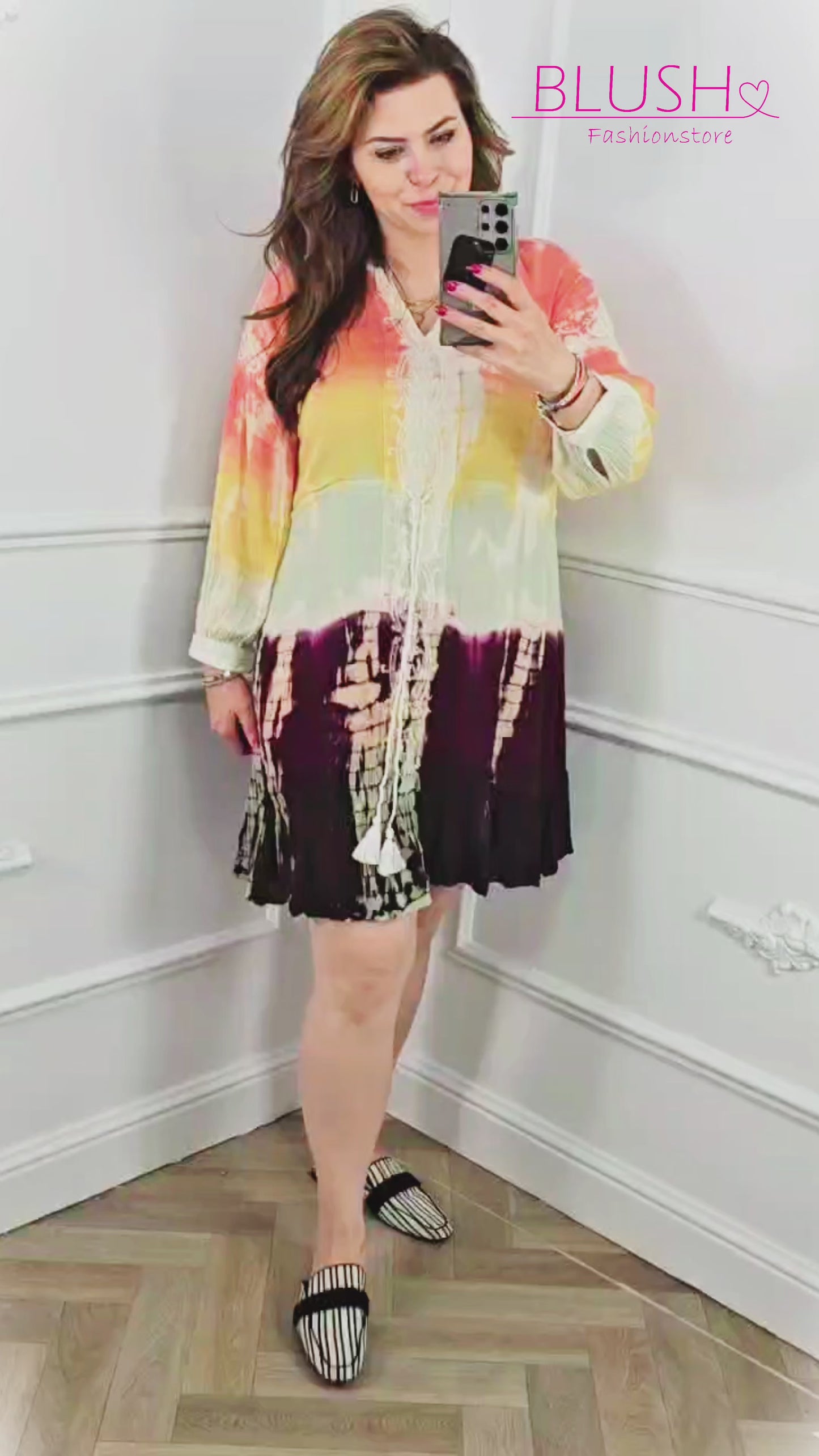 Tie-Dye Jurk Multicolor