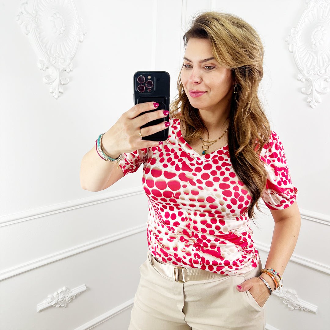 Print Top Rood - BlushFashionstore