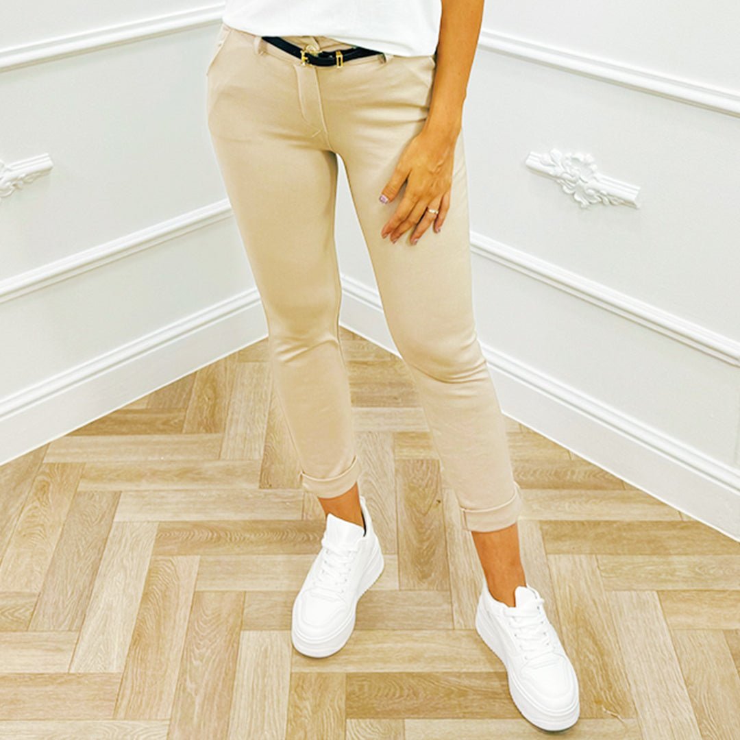 Stretch Chino Beige - BlushFashionstore