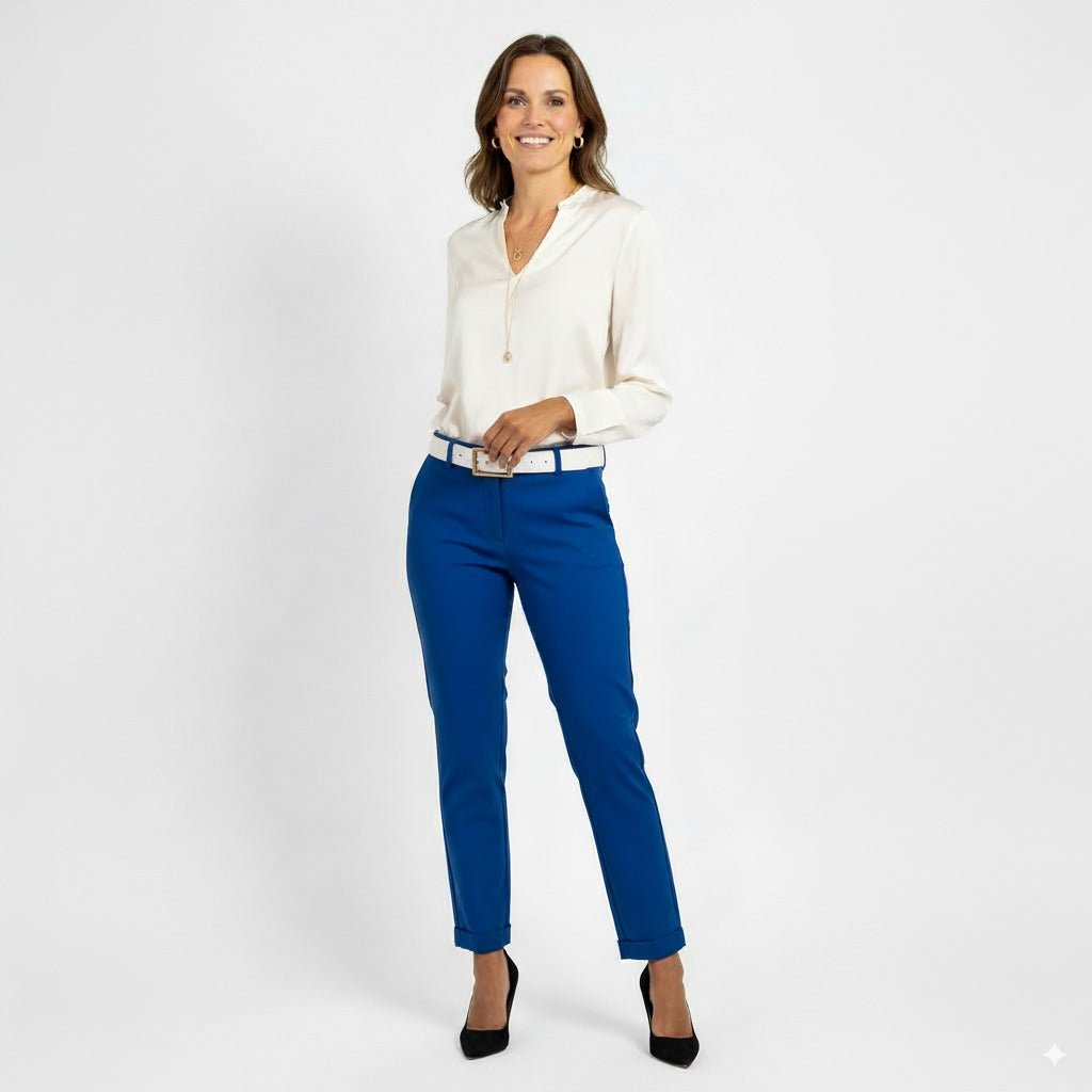 Stretch Chino Kobalt – Krachtig en modieus - BlushFashionstore