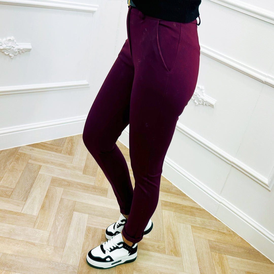 Stretch Chino Magenta - BlushFashionstore