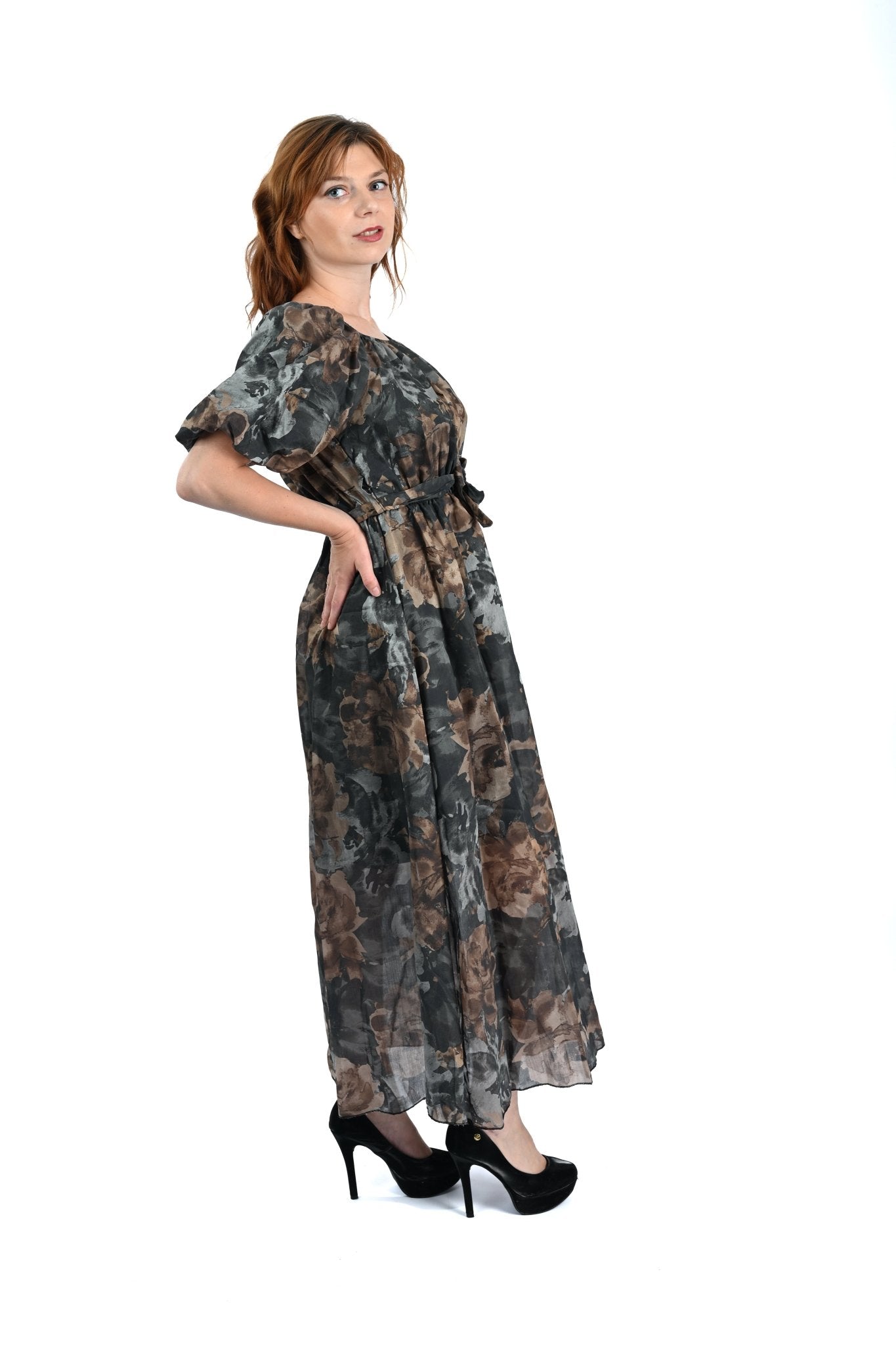 Tencel Lange Dress Leigrijs – Stijlvol, mysterieus en comfortabel - BlushFashionstore