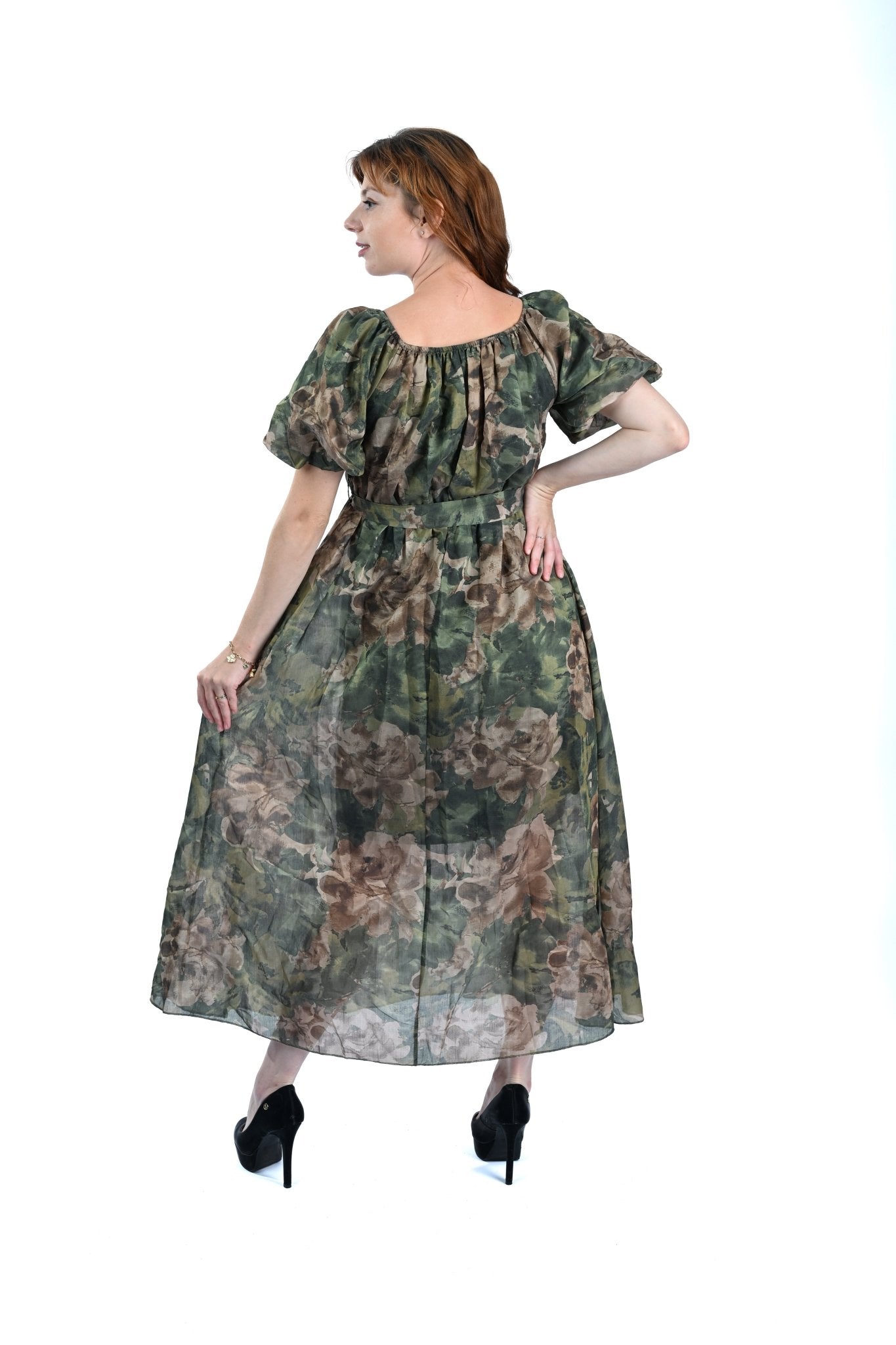 Tencel Lange Dress Mosgroen – Natuurlijke elegantie en tijdloos comfort - BlushFashionstore