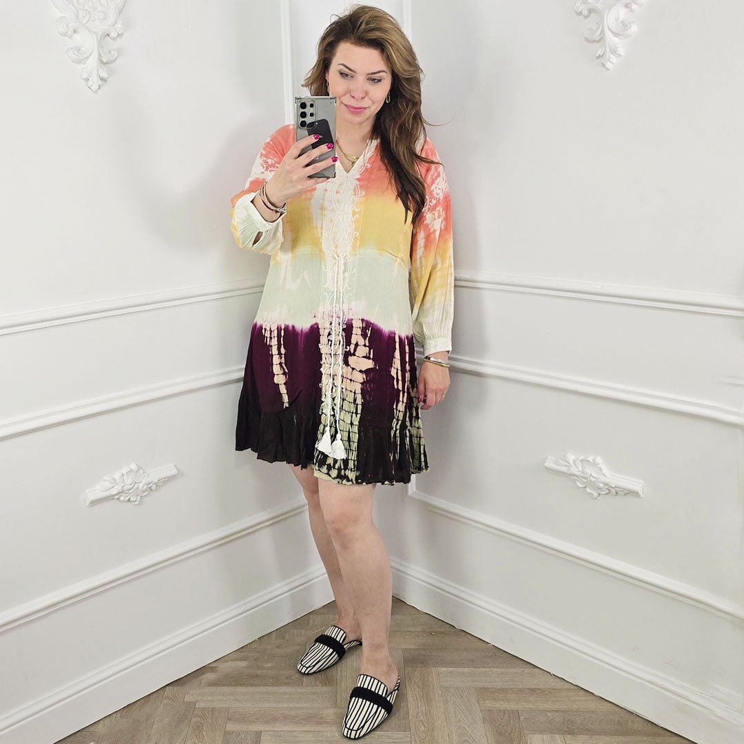 Tie - Dye Jurk Multicolor - BlushFashionstore