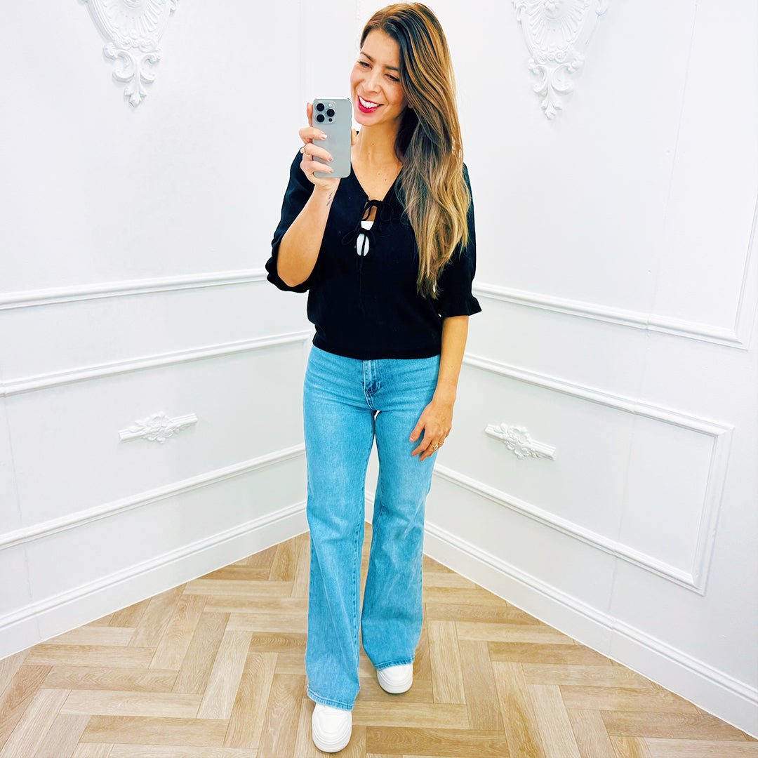 Top Juna Zwart - BlushFashionstore
