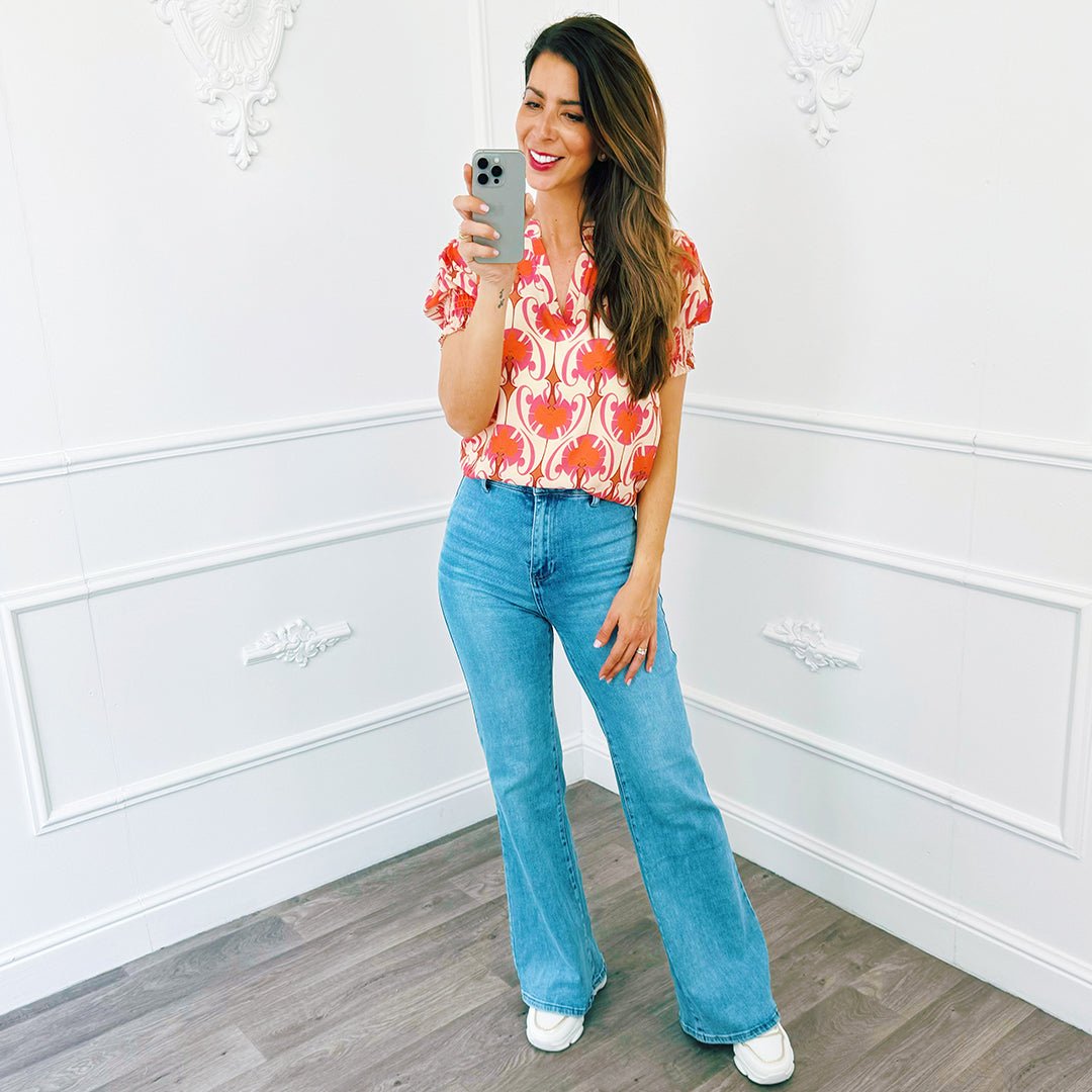 Top Print Fuchsia - BlushFashionstore