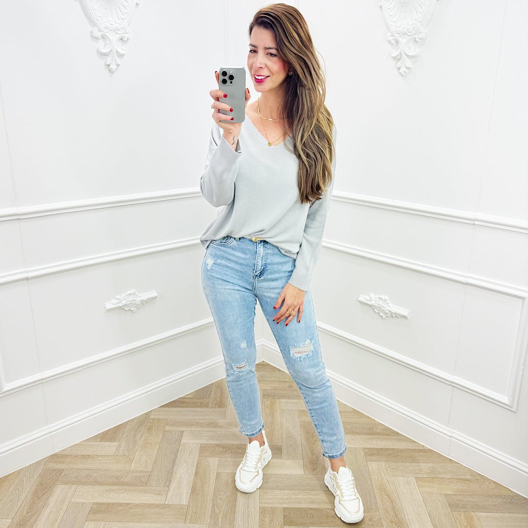 Top Roos Grijs - BlushFashionstore