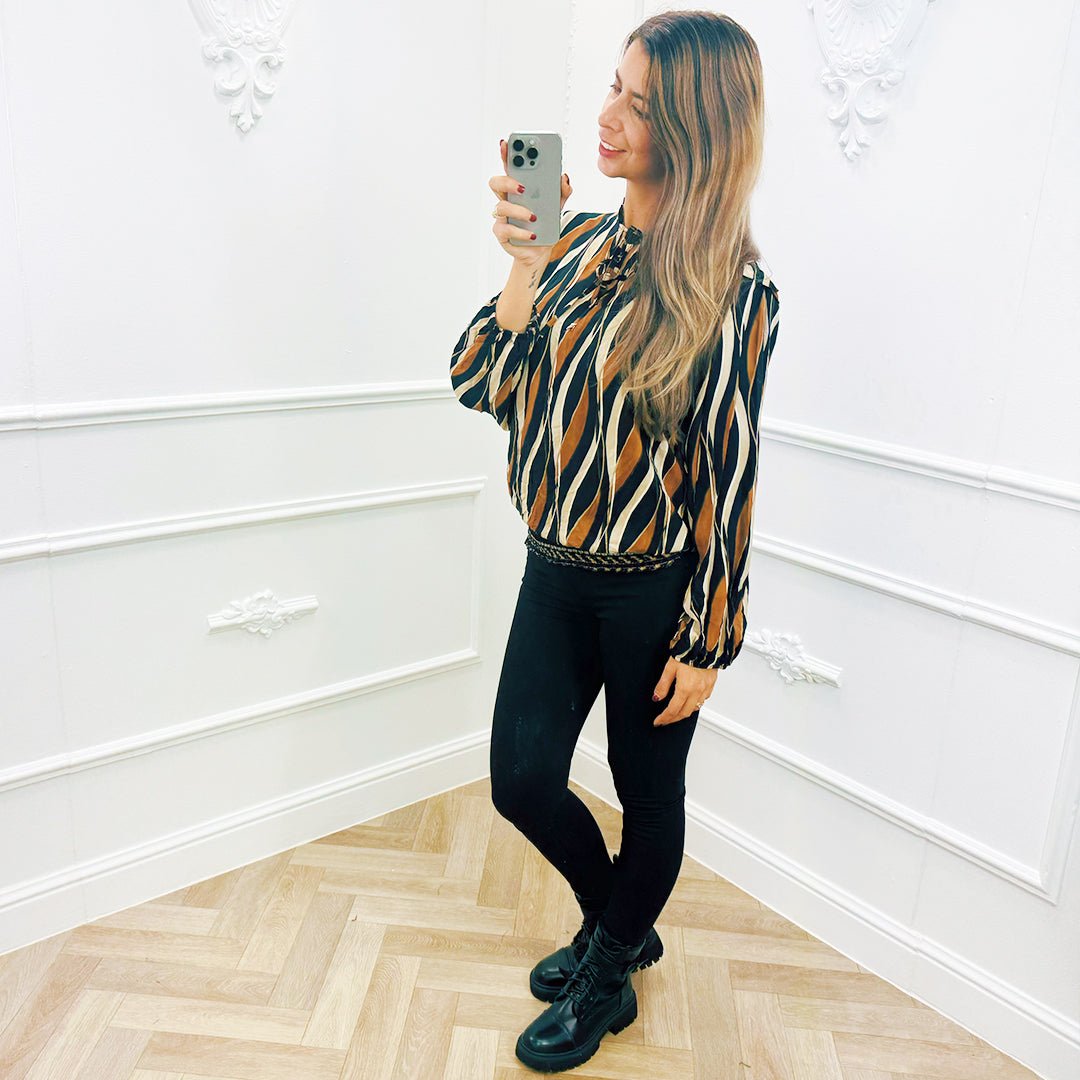 Top Streep Zwart - BlushFashionstore
