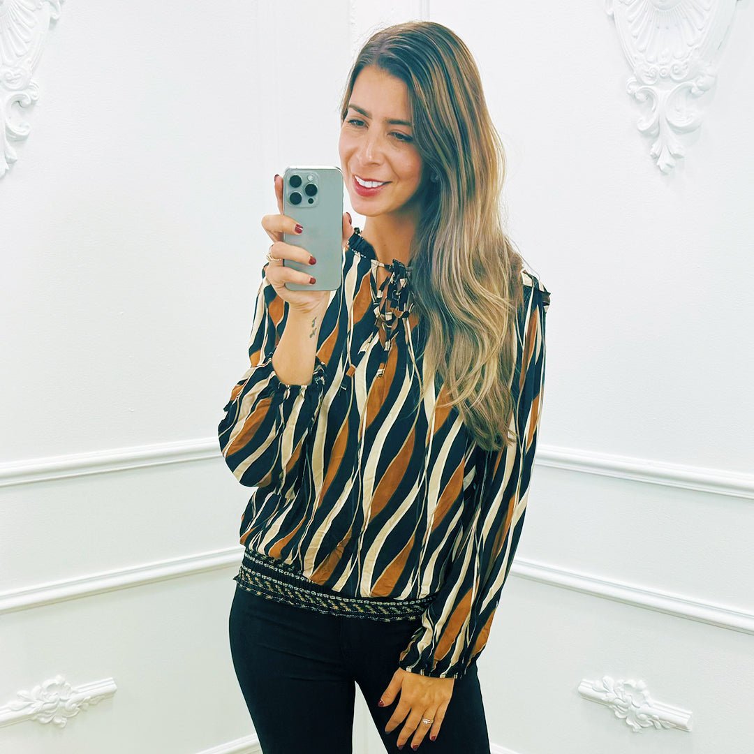 Top Streep Zwart - BlushFashionstore
