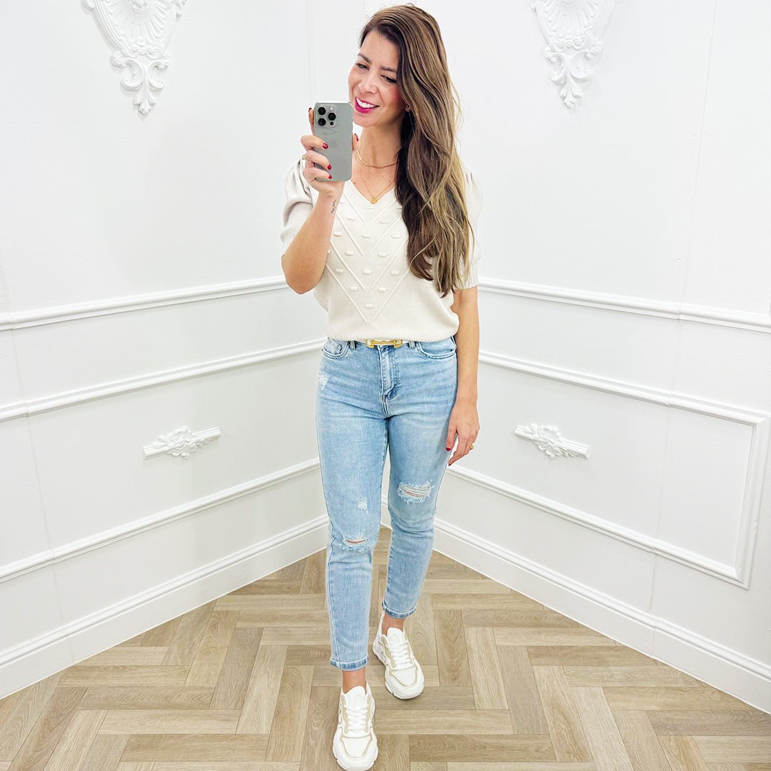 Top Violet Beige - BlushFashionstore