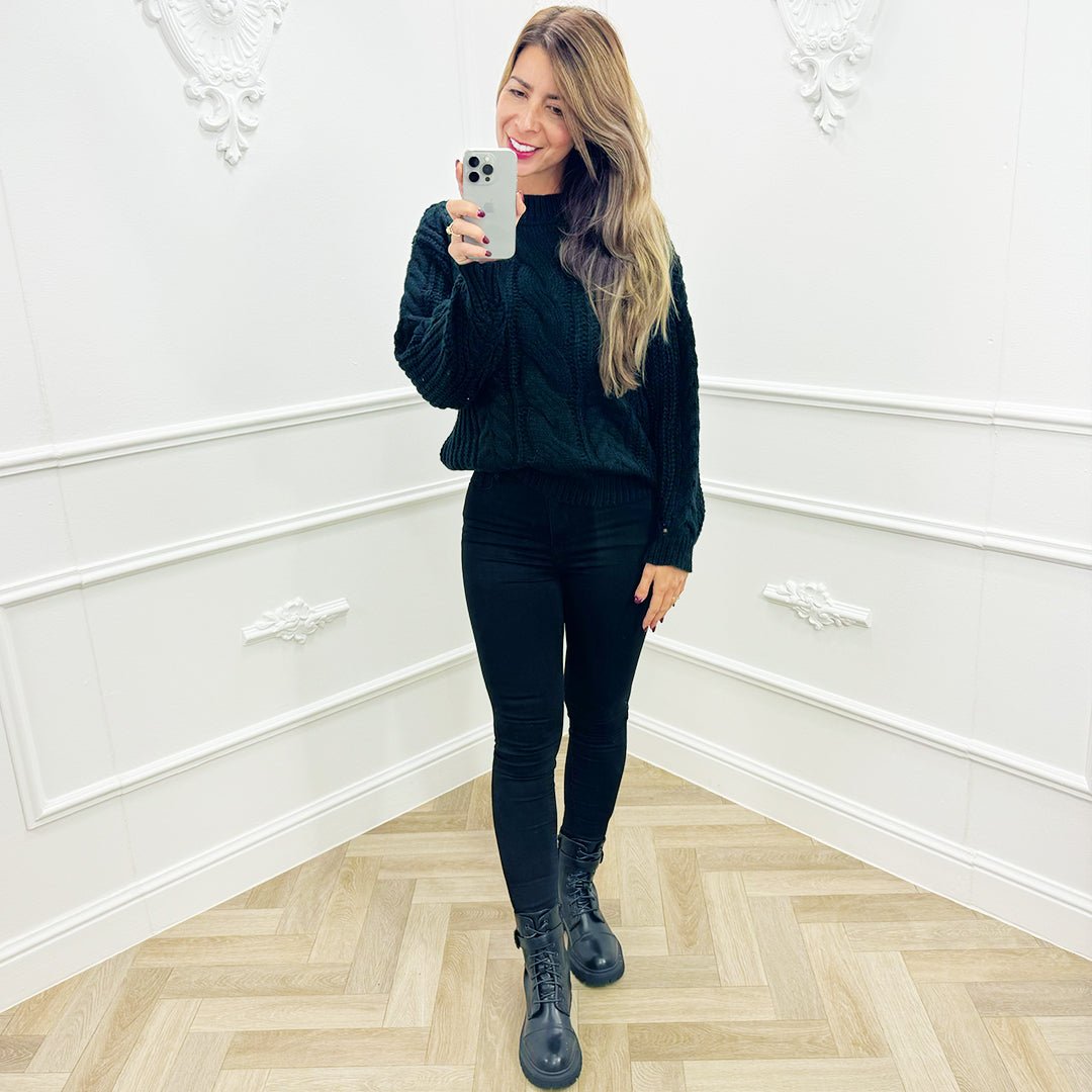 Trui Fenna Zwart - BlushFashionstore