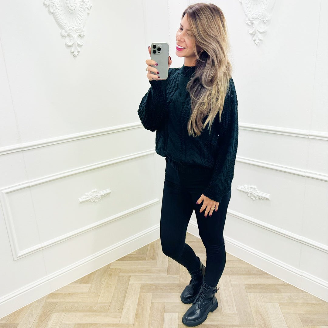 Trui Fenna Zwart - BlushFashionstore