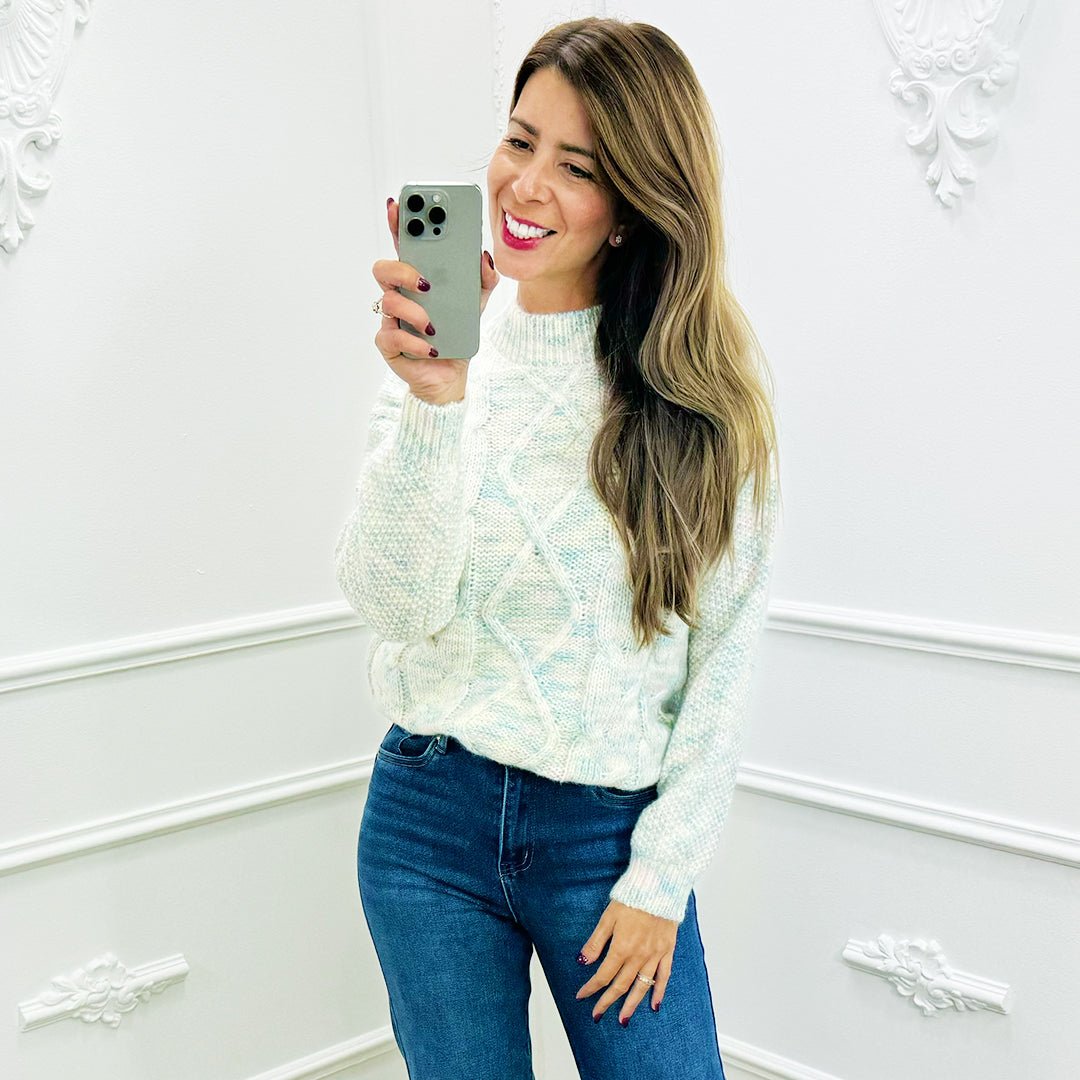 Trui Roos Roomwit - BlushFashionstore