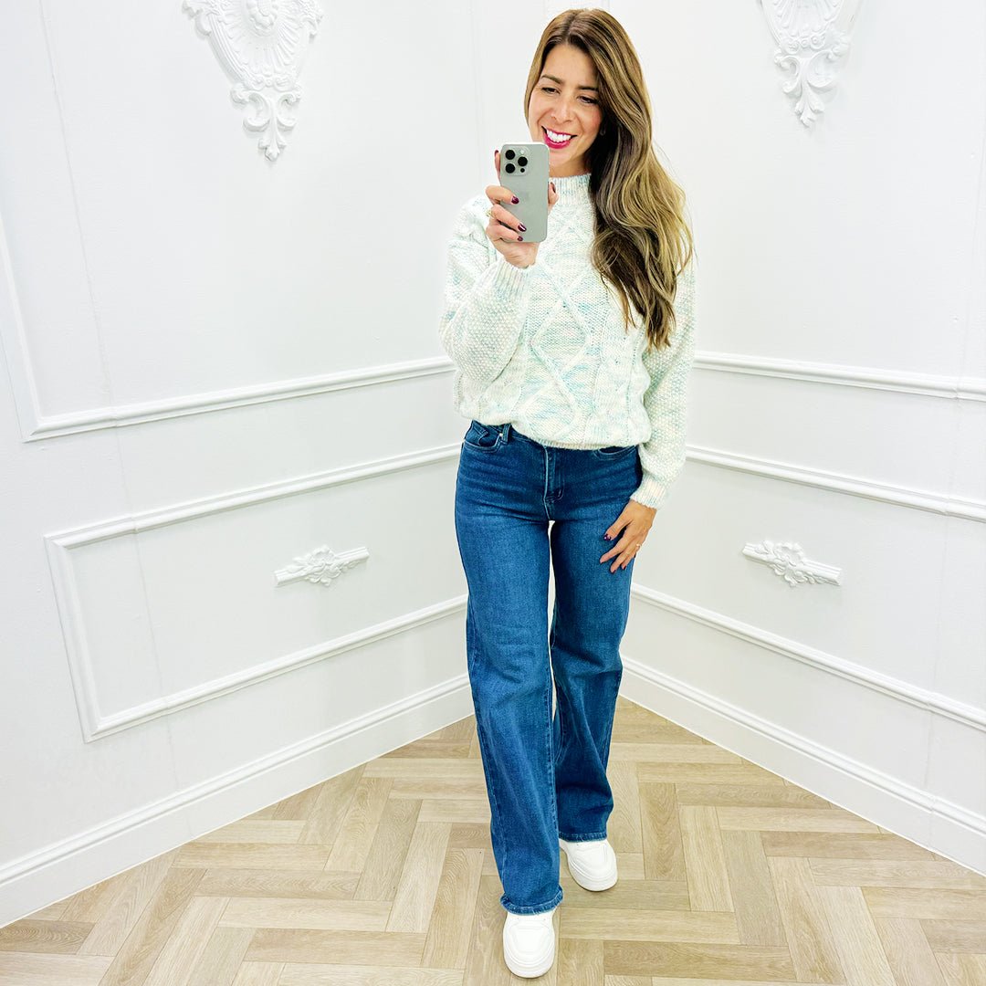 Trui Roos Roomwit - BlushFashionstore